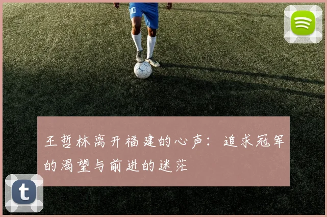 王哲林离开福建的心声：追求冠军的渴望与前进的迷茫